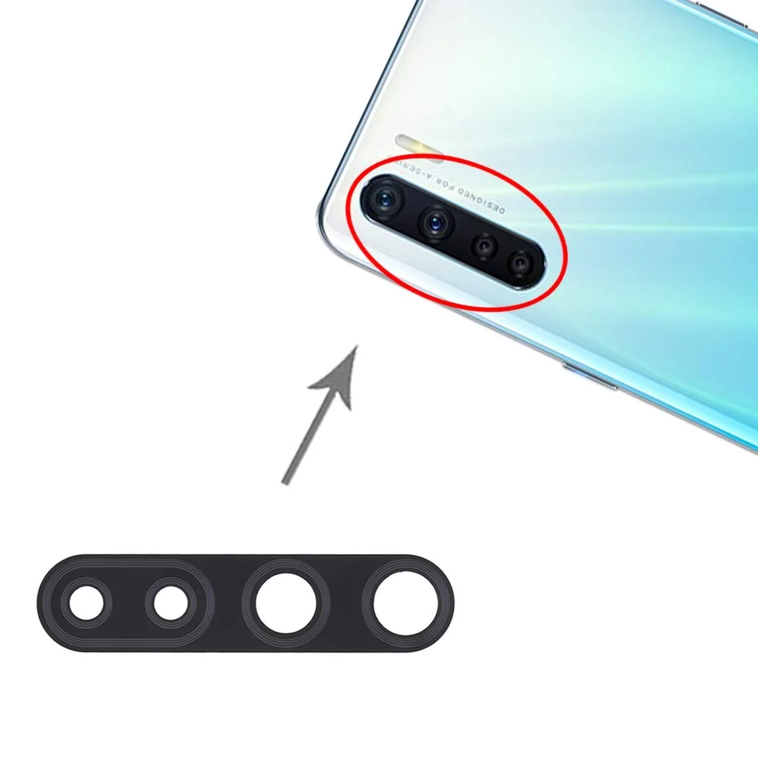 Oppo A91 Kamera Camı