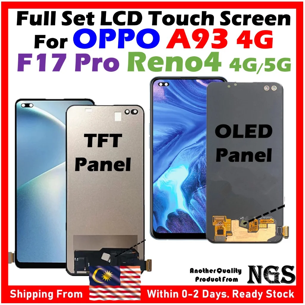 Oppo A93 4G Ekran Dokunmatik OLED Çıtasız (Çerçevesiz)