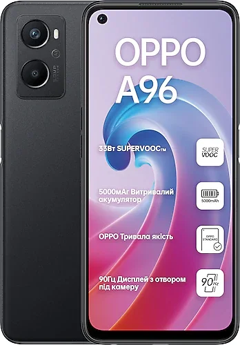 Oppo A96 Ocalı Cam Siyah