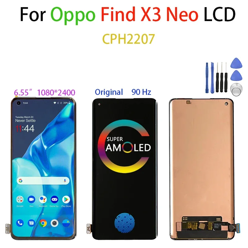 Oppo Find X3 Neo Ekran Dokunmatik SOFT OLED Kalite Ekran Çıtasız (Çerçevesiz)