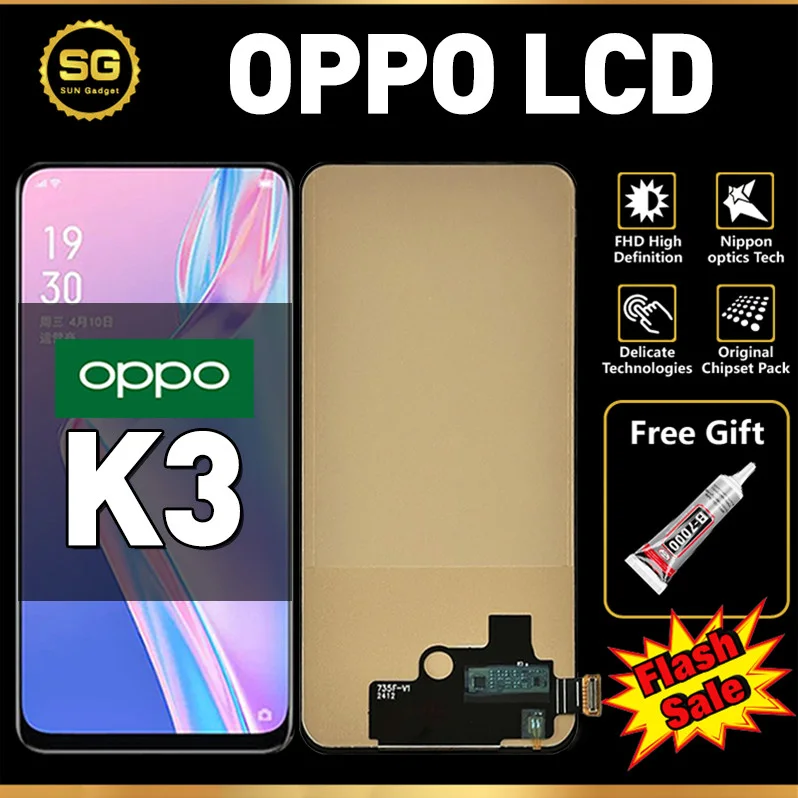 Oppo K3 Ekran Dokunmatik OLED Çıtasız (Çerçevesiz)