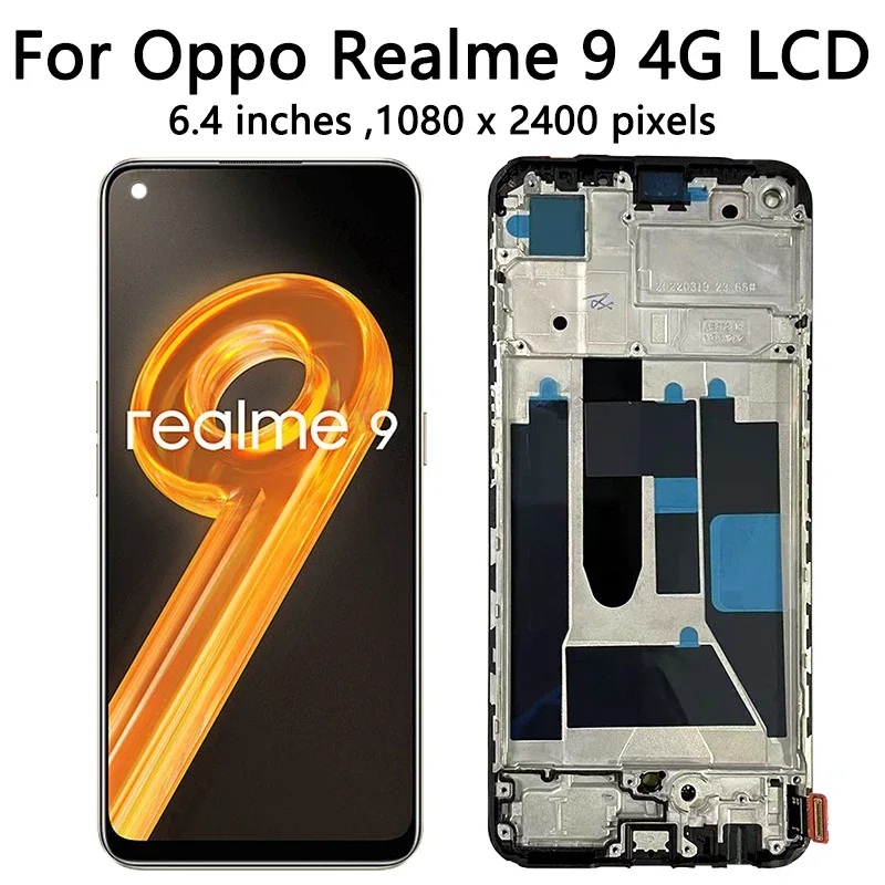 Oppo Realme 9 4G Ekran Dokunmatik A Plus Kalite Ürün/iNCELL Çıtasız (Çerçevesiz)