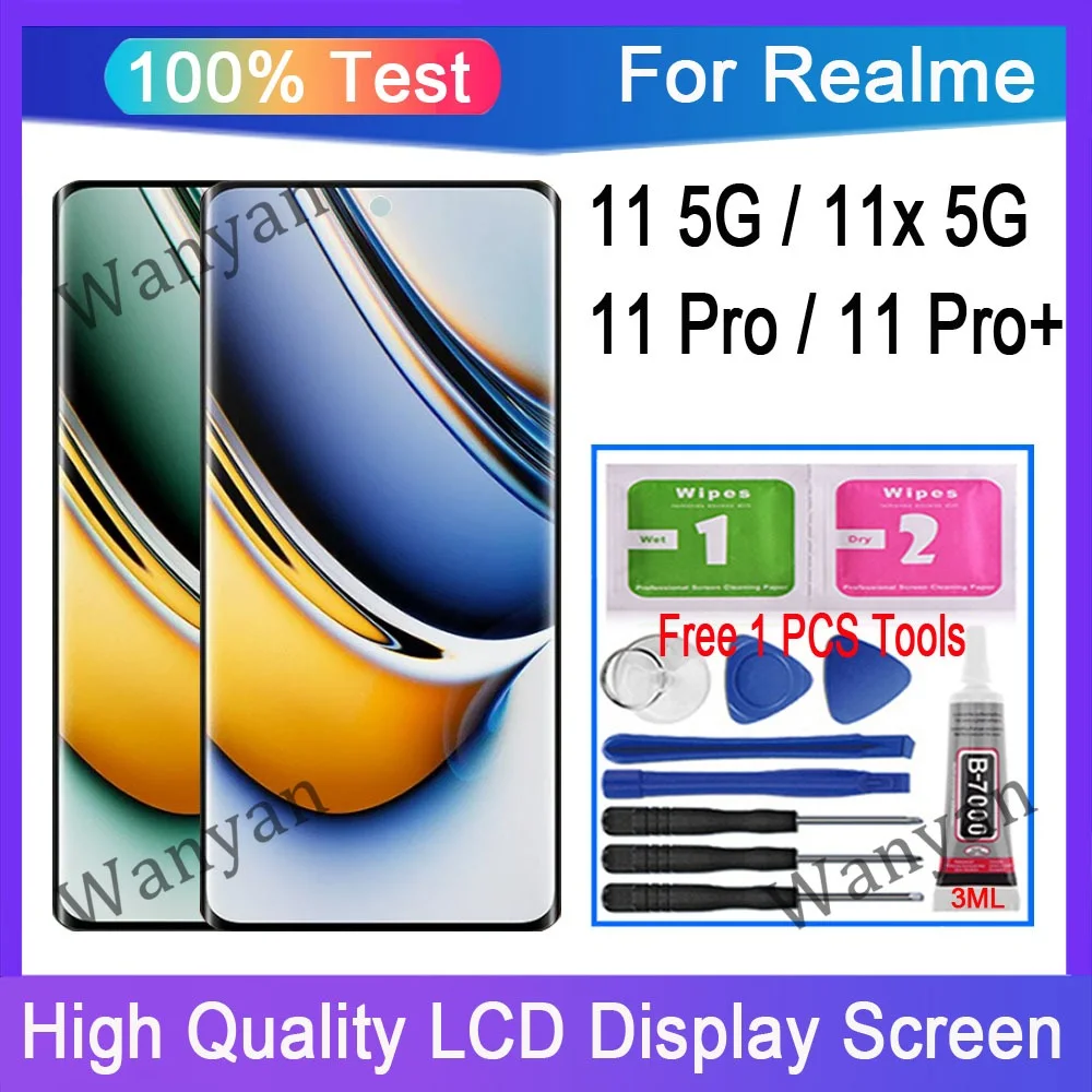 Realme 11 Pro Ekran Dokunmatik SOFT OLED Kalite Ekran Çıtasız (Çerçevesiz)