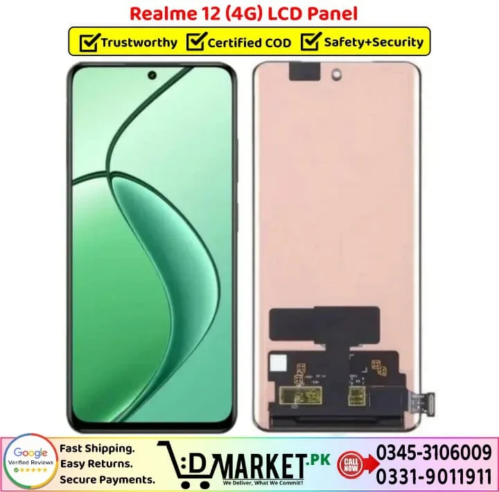Realme 12 4G Çıtalı Ekran Dokunmatik Siyah OLED