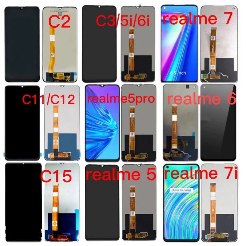 Realme 5 Ekran Dokunmatik Orijinal Çıtasız Ürün (Çerçevesiz)
