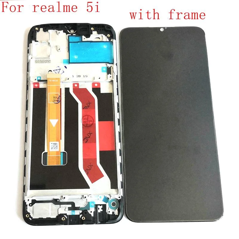 Realme 5i Çıtalı Ekran Dokunmatik Siyah Orijinal