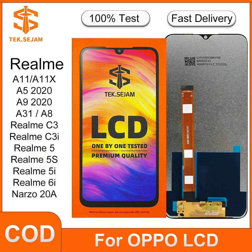 Realme 5S Ekran Dokunmatik Orijinal Çıtasız Ürün (Çerçevesiz)