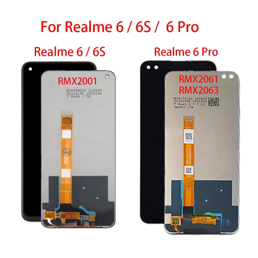 Realme 6 Ekran Dokunmatik Orijinal Çıtasız Ürün (Çerçevesiz)