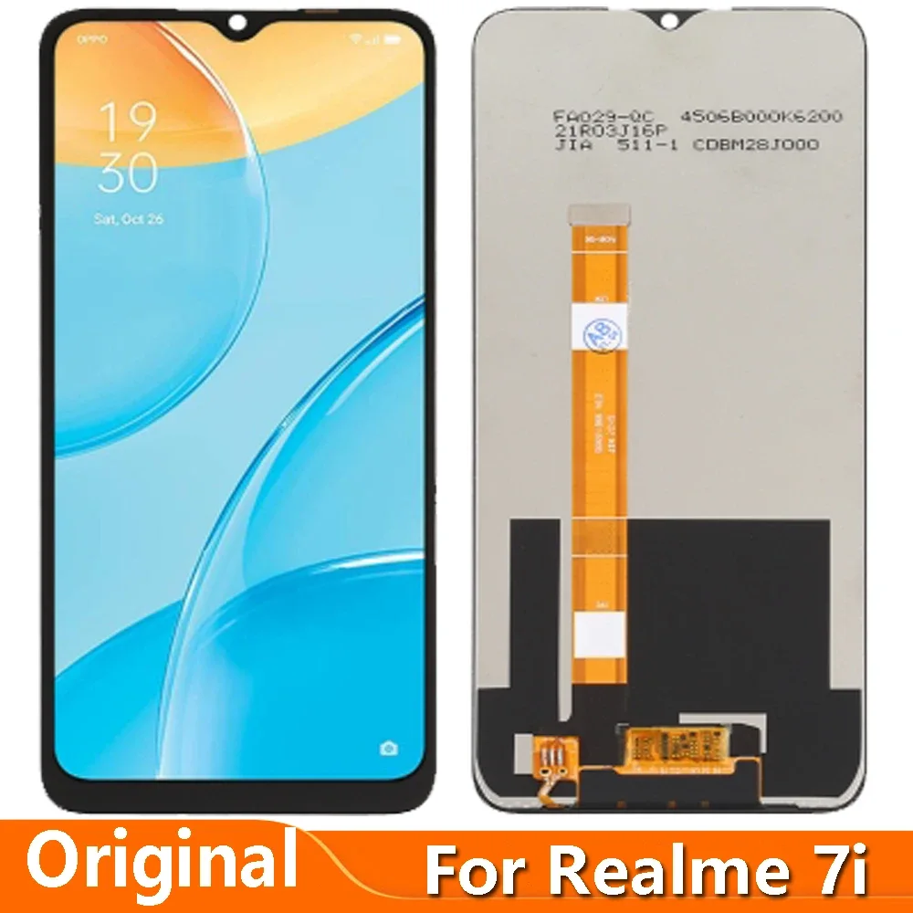 Realme 7i Ekran Dokunmatik Orijinal Çıtasız Ürün (Çerçevesiz)
