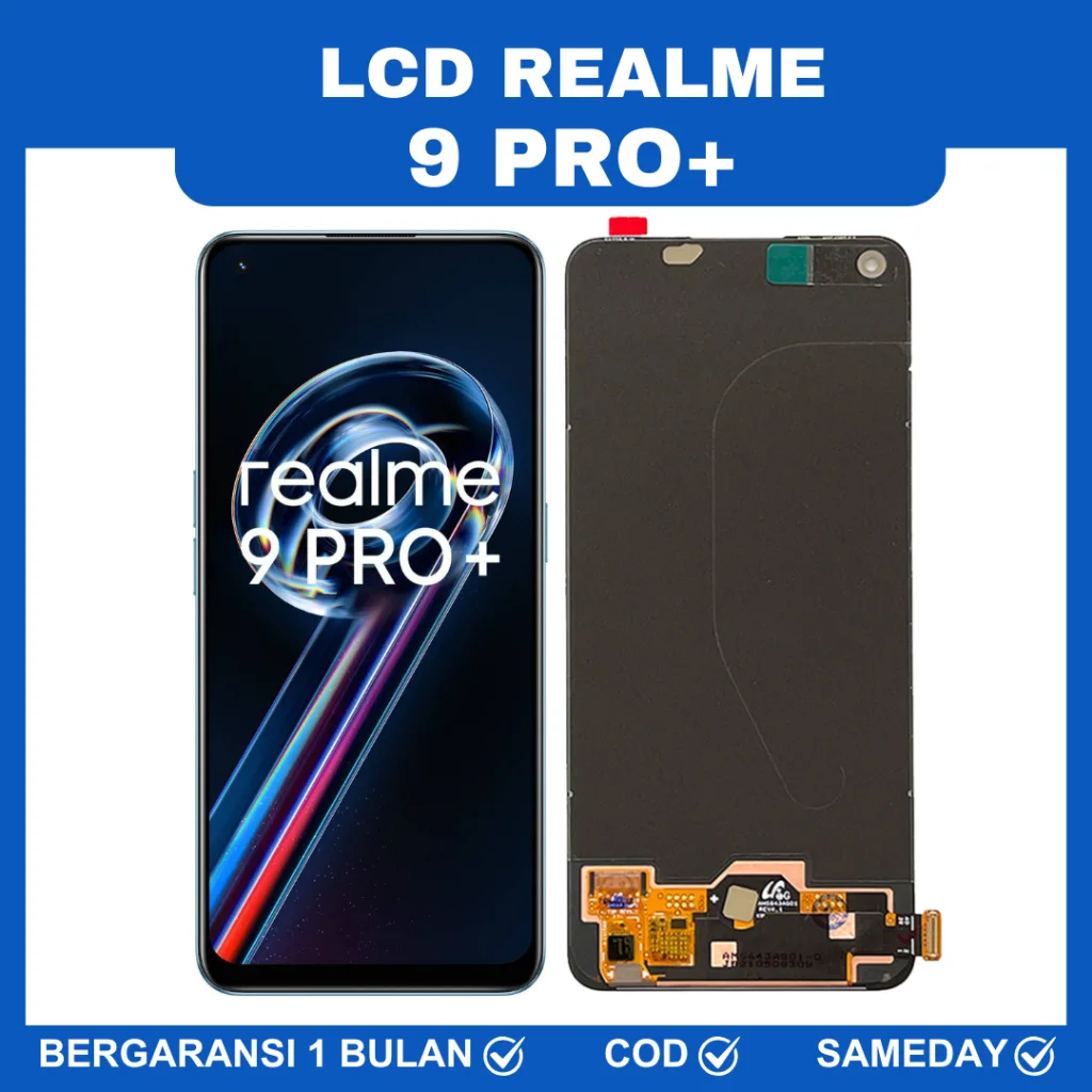 Realme 9 Pro 5G Çıtalı Ekran Dokunmatik Siyah Orijinal