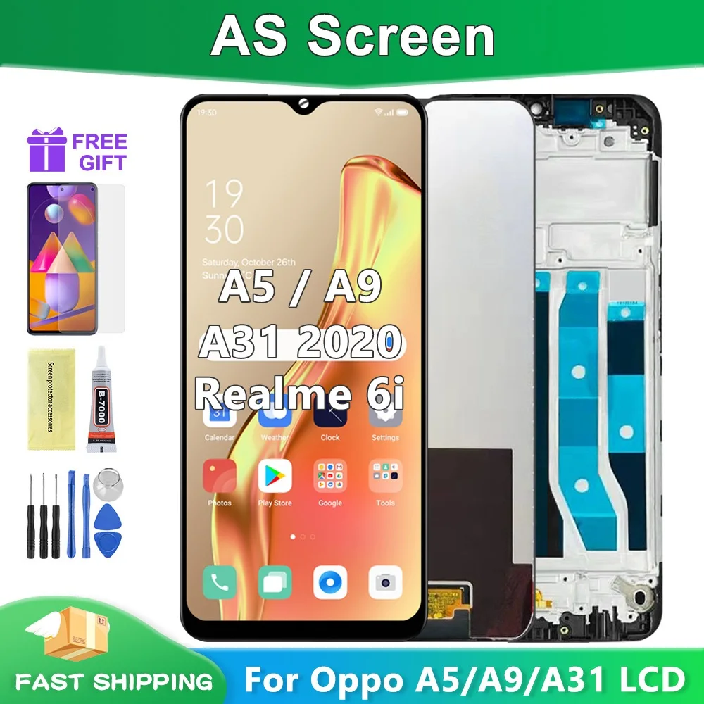 Realme A31 2020 Ekran Dokunmatik Orijinal Çıtasız Ürün (Çerçevesiz)