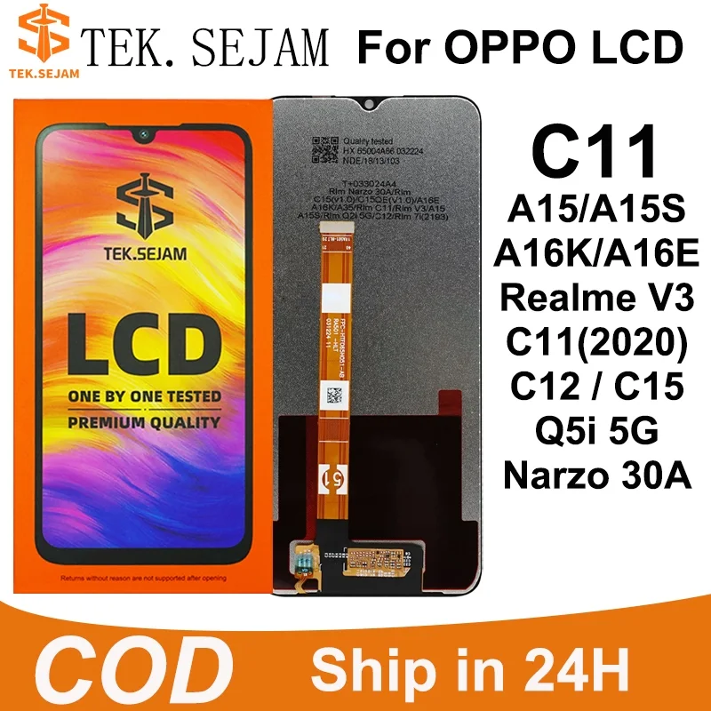 Realme A35 Ekran Dokunmatik Orijinal Çıtasız Ürün (Çerçevesiz)