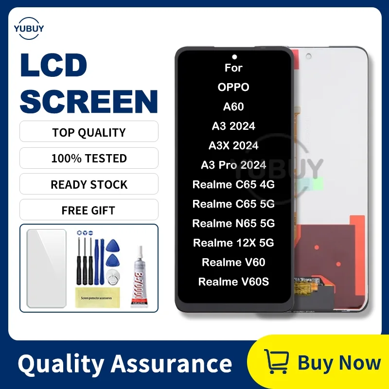 Realme A40 Ekran Dokunmatik Orijinal Çıtasız Ürün (Çerçevesiz)
