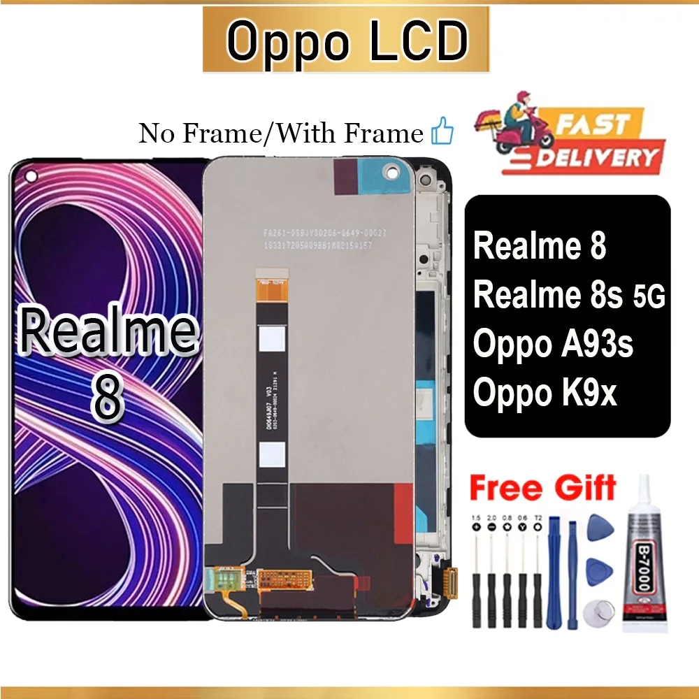 Realme A93s Ekran Dokunmatik Orijinal Çıtasız Ürün (Çerçevesiz)