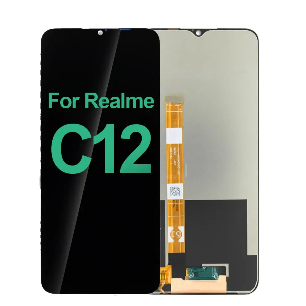 Realme C12 Ekran Dokunmatik Orijinal Çıtasız Ürün (Çerçevesiz)