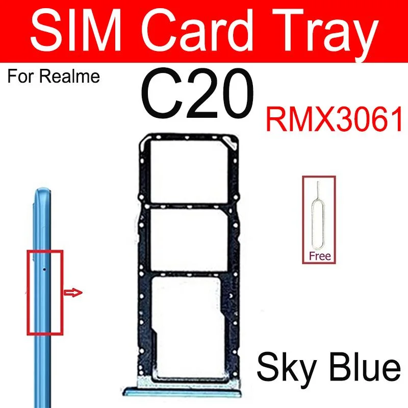 Realme C25S Sim Kart Tepsisi Mavi