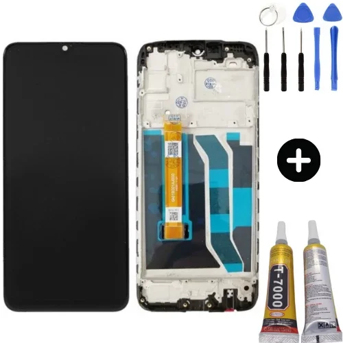 Realme C3 Çıtalı Ekran Dokunmatik Siyah Orijinal