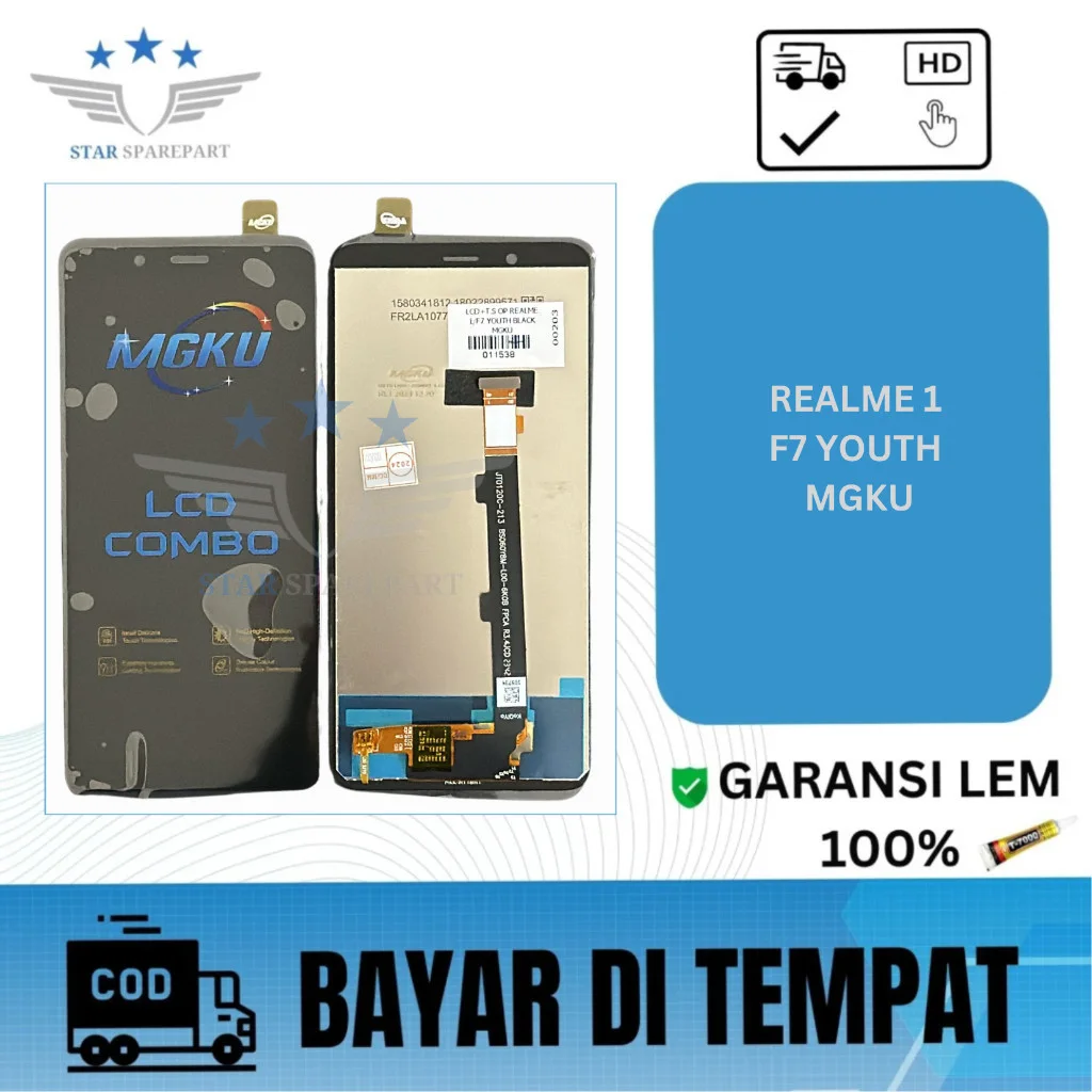 Realme F7 Ekran Dokunmatik Orijinal Çıtasız Ürün (Çerçevesiz)
