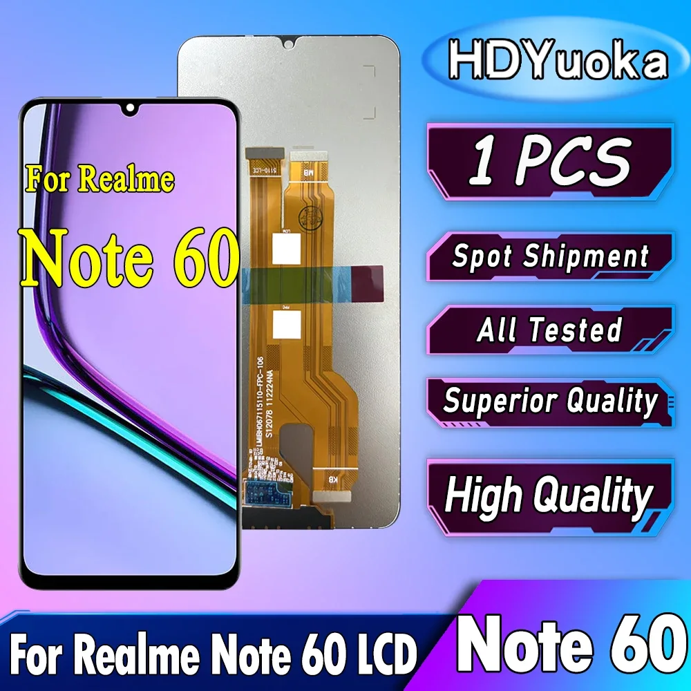 Realme Note 60 Çıtalı Ekran Dokunmatik Siyah Orijinal