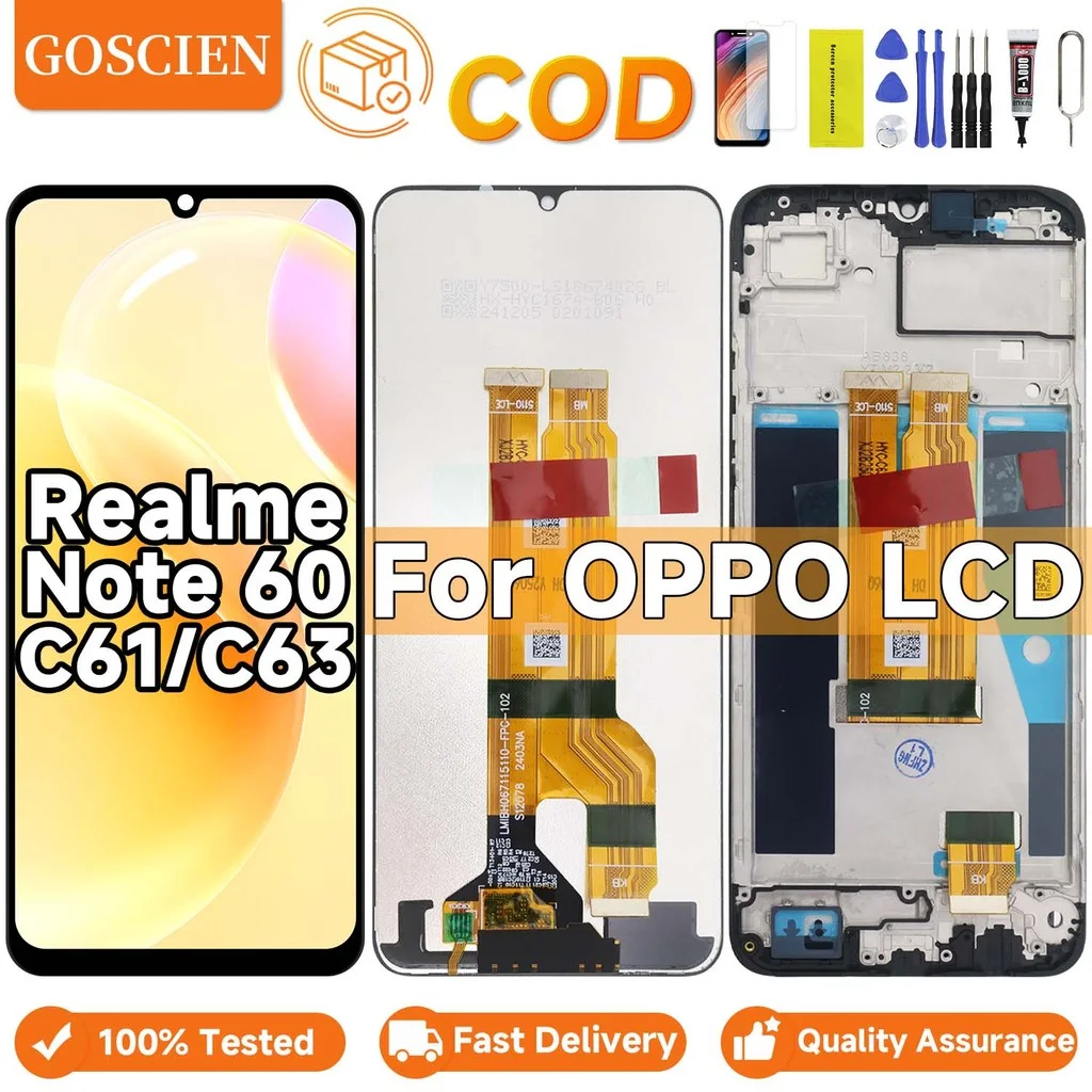 Realme Note 60X Ekran Dokunmatik Orijinal Çıtasız Ürün (Çerçevesiz)