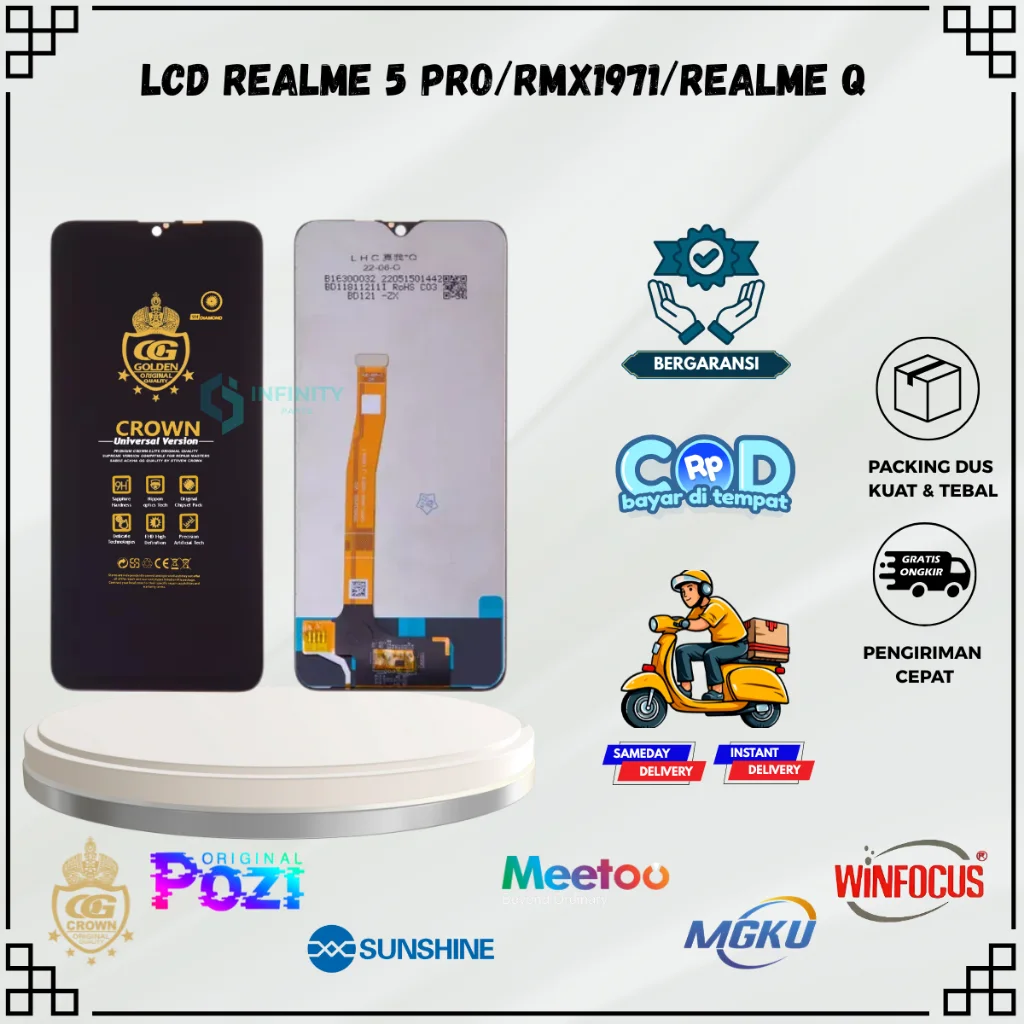 Realme Q Ekran Dokunmatik Orijinal Çıtasız Ürün (Çerçevesiz)