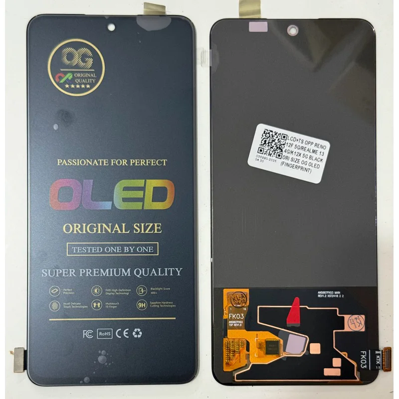 Realme Reno 12FS 5G Ekran Dokunmatik OLED FK03 Çıtasız (Çerçevesiz)