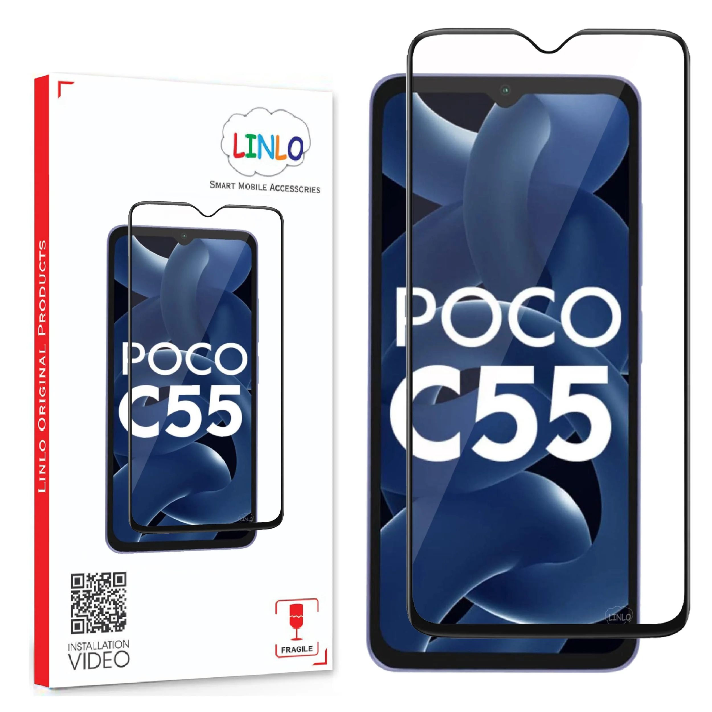 Redmi 12C Poco C55 Ocalı Cam Siyah