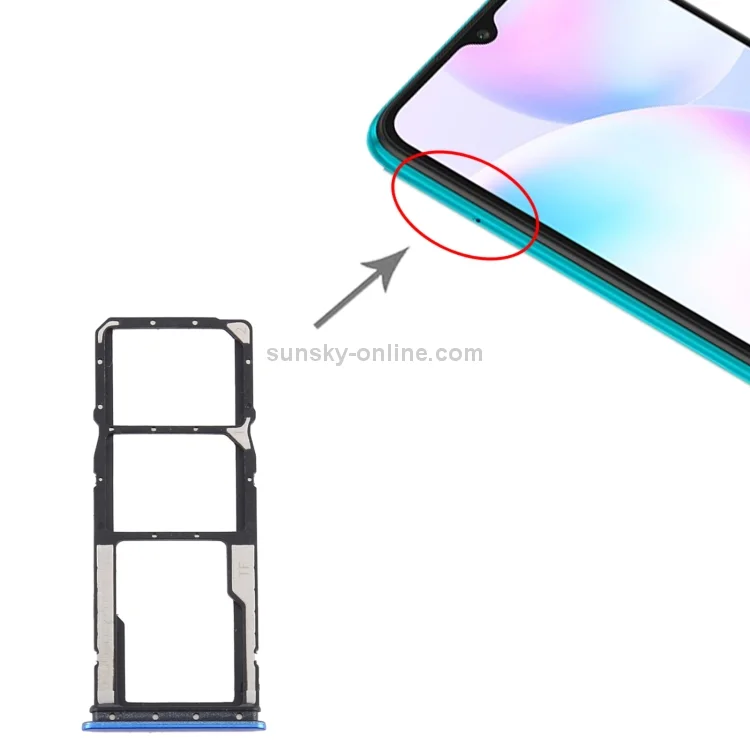 Redmi 9A 9C Sim Kart Tepsisi Sky Mavi