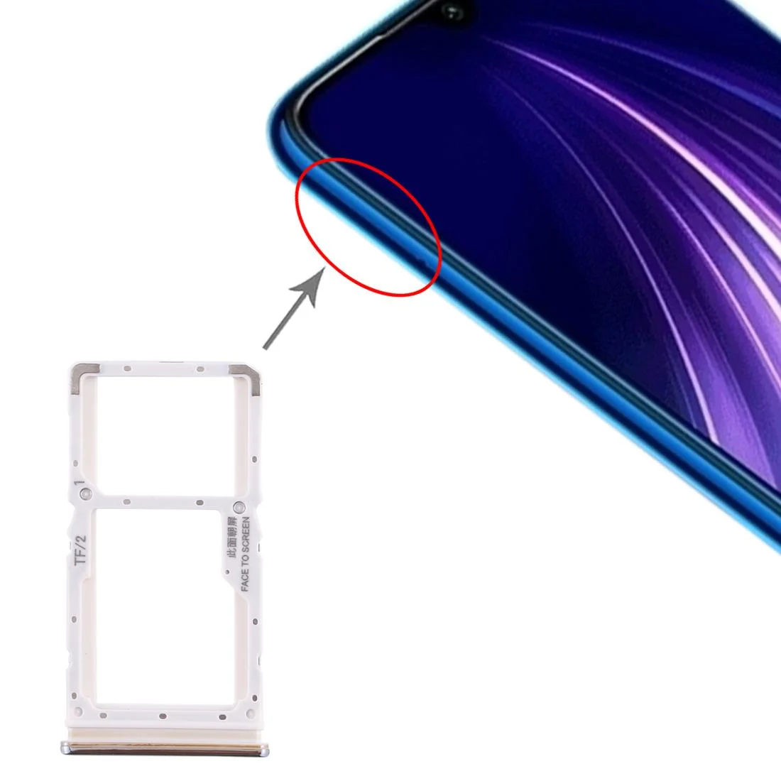 Redmi Note 8 Pro Sim Kart Tepsisi Siyah