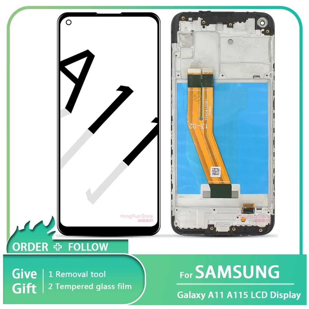 Samsung A115f Ekran Dokunmatik Orijinal Çıtasız Ürün (Çerçevesiz)
