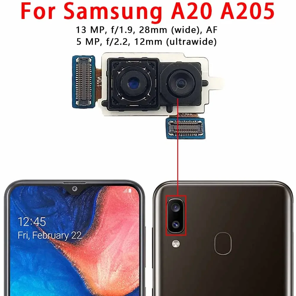 Samsung A20 A205 A20E A202 Arka Kamera