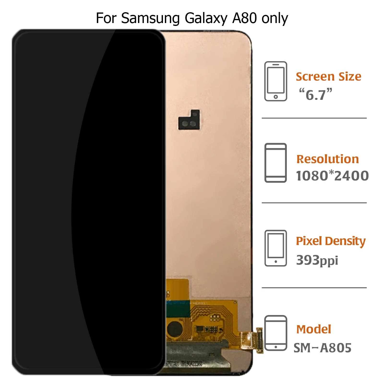 Samsung A80 A805 Ekran Ara Film