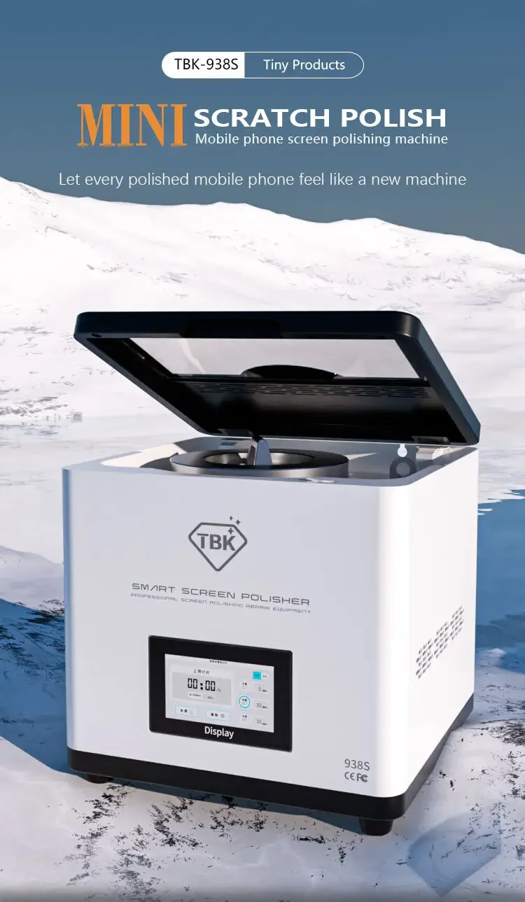 Tbk-938S Çizik Giderici Zımpara Makinesi + Kalıp+ Toz+ Yüzey Koruma+ Uv Yapışkan +Uv Tabancası + Halı