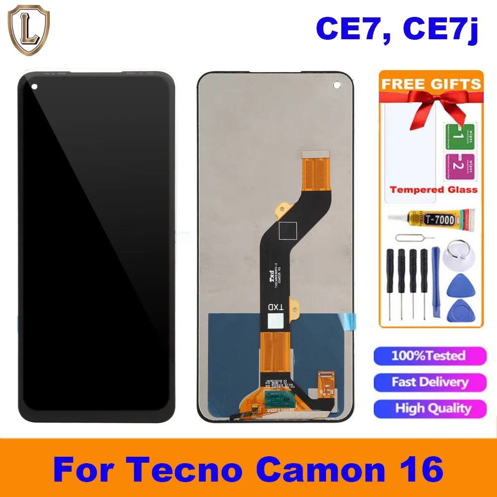 Tecno Camon 16 Ekran Dokunmatik Orijinal Çıtasız Ürün (Çerçevesiz)