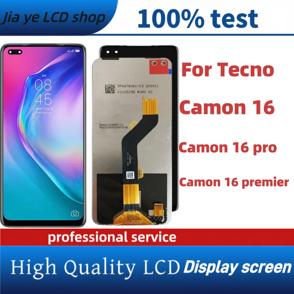 Tecno Camon 16 Premier Ekran Dokunmatik Orijinal Çıtasız Ürün (Çerçevesiz)