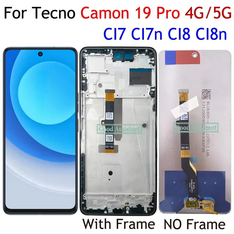 Tecno Camon 19 Pro Çıtalı Ekran Dokunmatik Siyah Orijinal