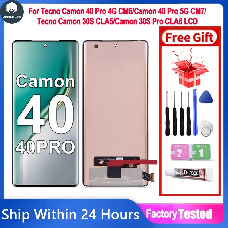 Tecno Camon 30S Pro 5G Çıtalı Ekran Dokunmatik Yesil SOFT OLED Kalite Ekran