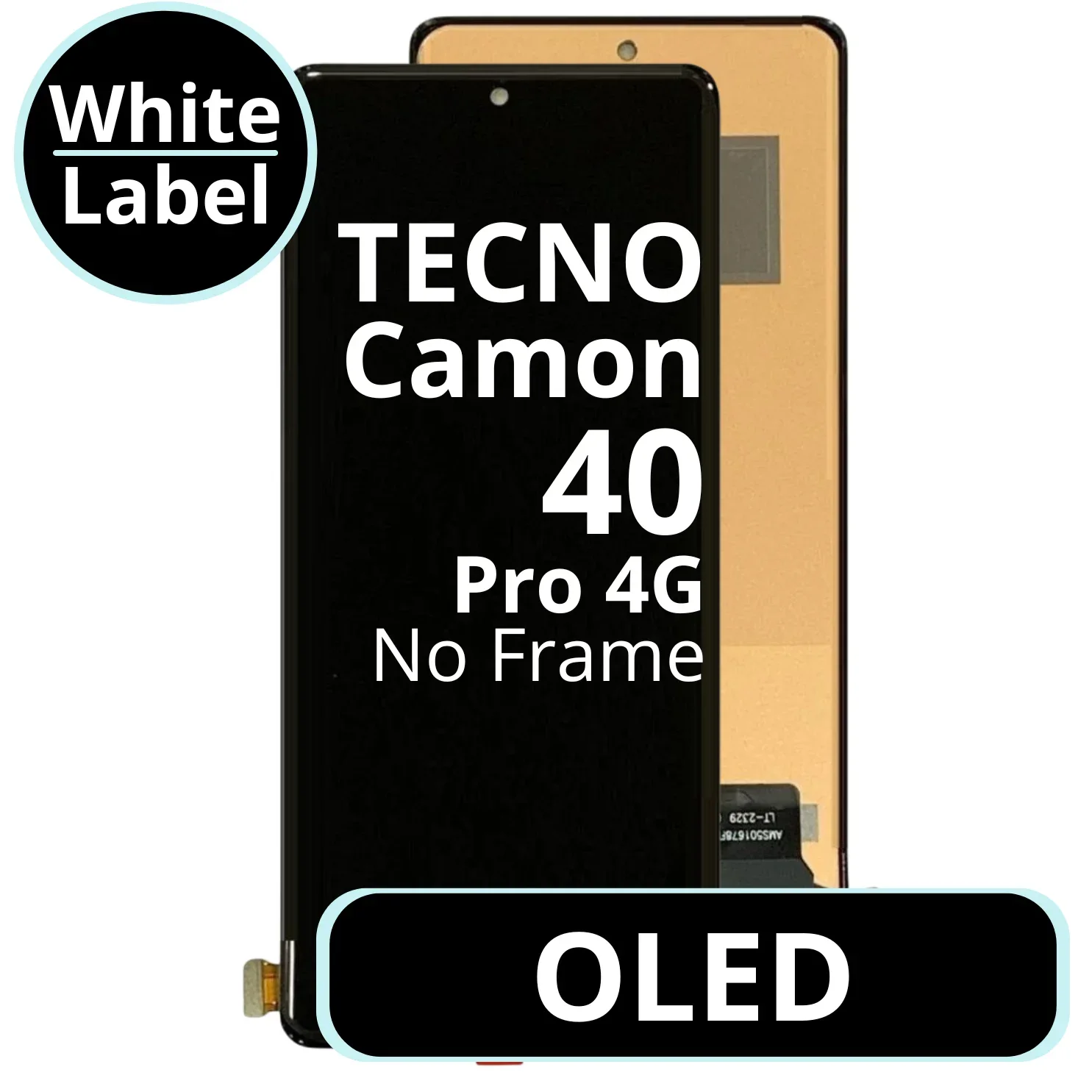 Tecno Camon 40 4G Ekran Dokunmatik SOFT OLED Kalite Ekran Çıtasız (Çerçevesiz)
