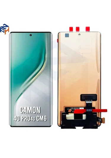 Tecno Camon6/ Camon 40 Pro 4G Çıtalı Ekran Dokunmatik Silver SOFT OLED Kalite Ekran