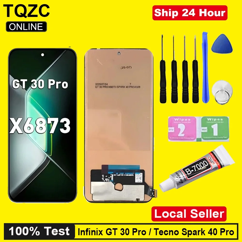 Tecno Gt 30 Pro Çıtalı Ekran Dokunmatik Siyah SOFT OLED Kalite Ekran