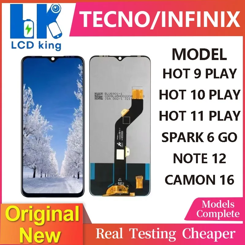 Tecno Hot 12 Çıtalı Ekran Dokunmatik Siyah Orijinal
