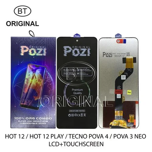Tecno Hot 12 Play Ekran Dokunmatik Orijinal Çıtasız Ürün (Çerçevesiz)