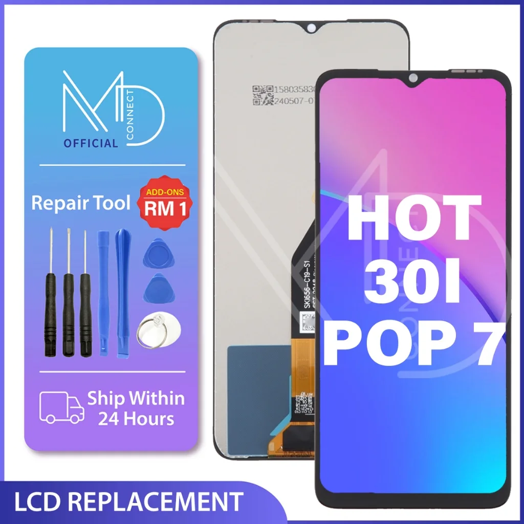 Tecno Hot 30i Ekran Dokunmatik Orijinal Çıtasız Ürün (Çerçevesiz)