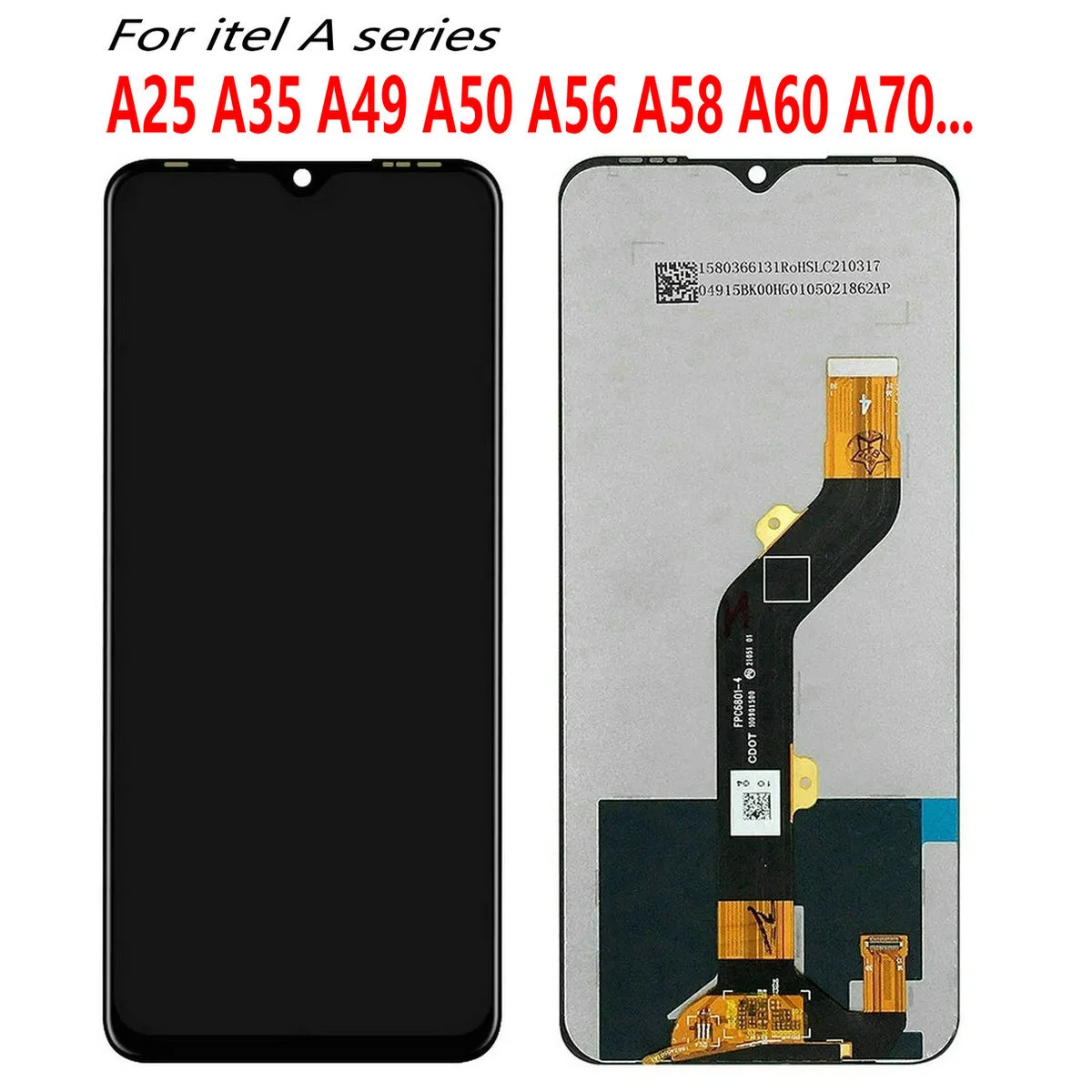 Tecno itel A50 Ekran Dokunmatik Orijinal Çıtasız Ürün (Çerçevesiz)