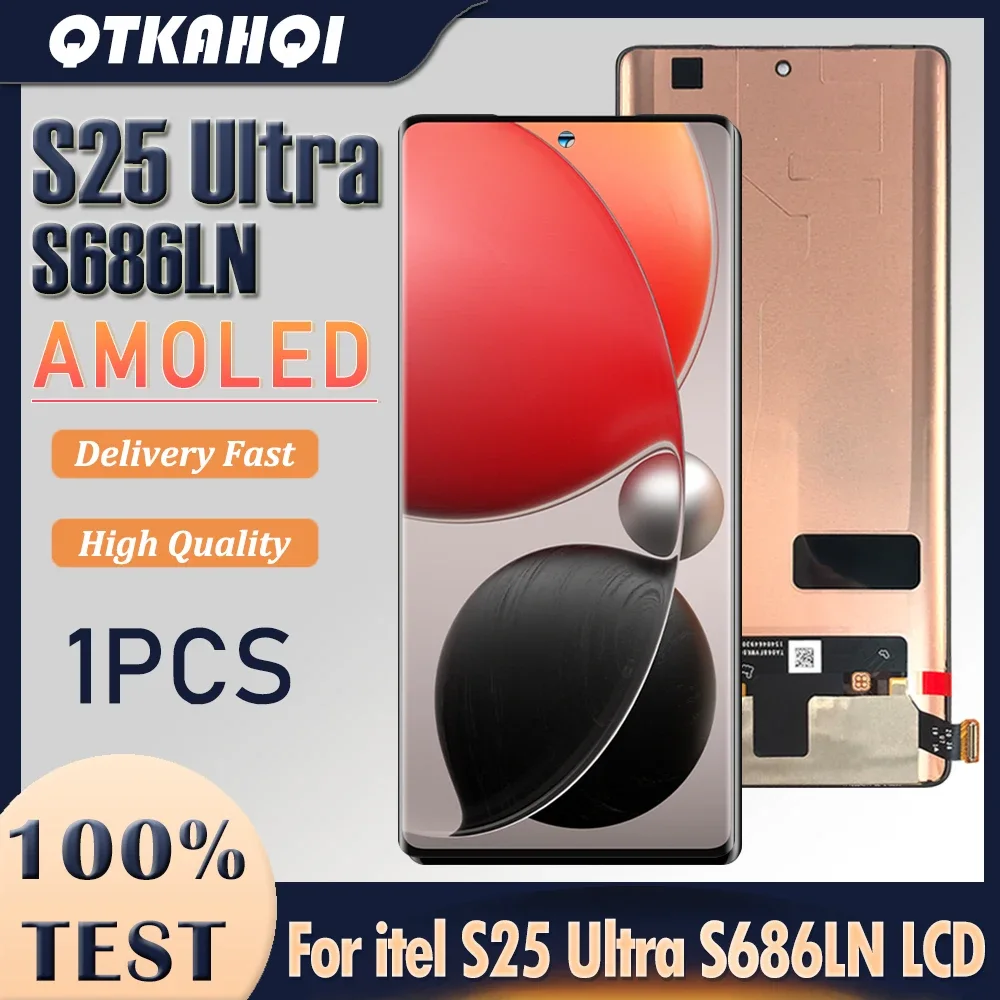 Tecno itel S25 Ultra Ekran Dokunmatik SOFT OLED Kalite Ekran Çıtasız (Çerçevesiz)