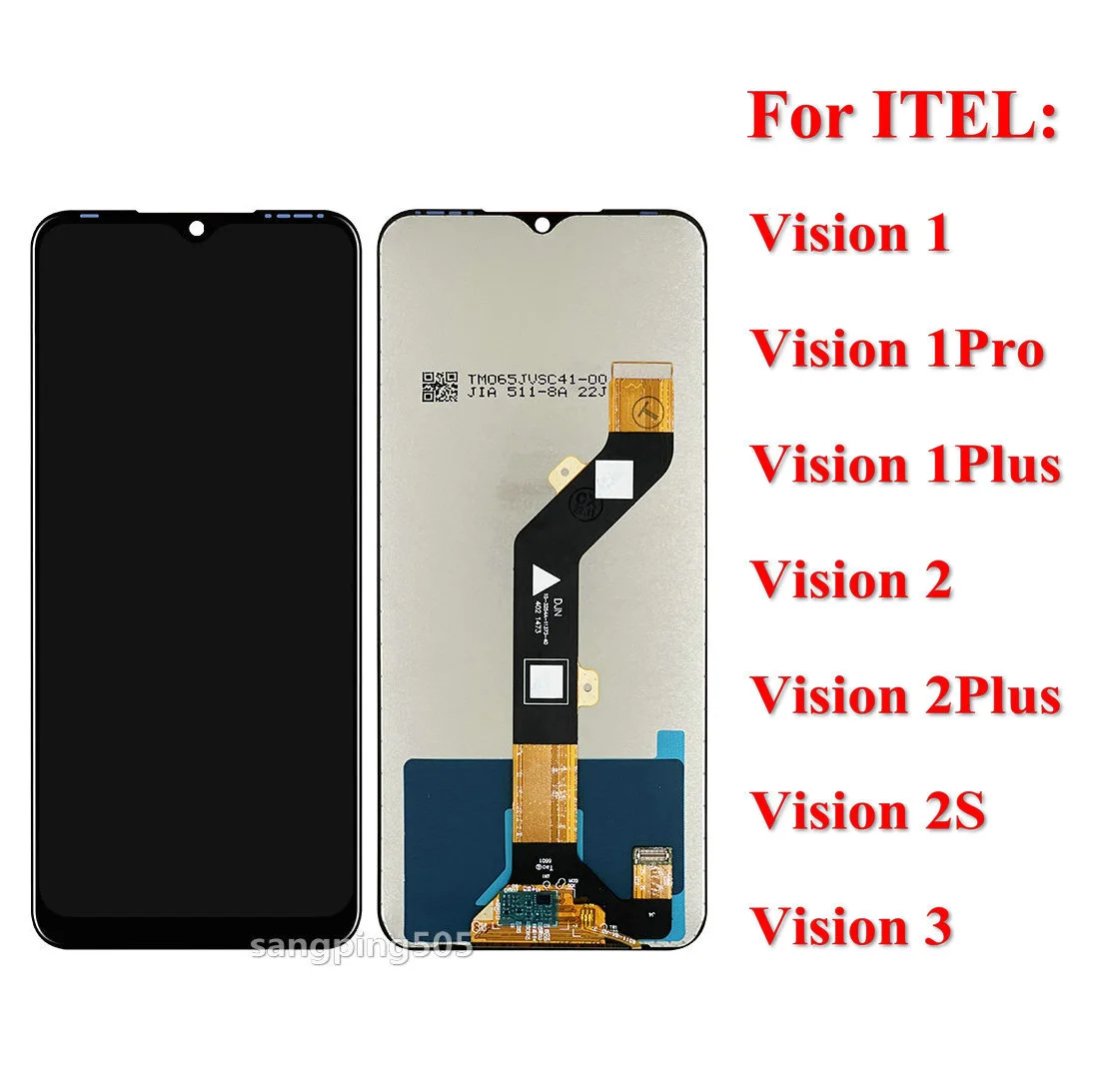 Tecno itel Vision 1 Plus Ekran Dokunmatik Orijinal Çıtasız Ürün (Çerçevesiz)
