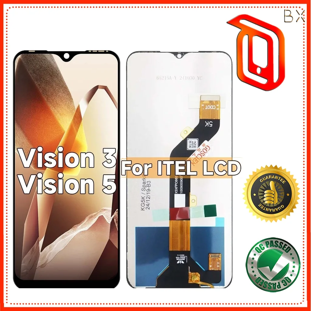 Tecno itel Vision 5 Plus Ekran Dokunmatik Orijinal Çıtasız Ürün (Çerçevesiz)