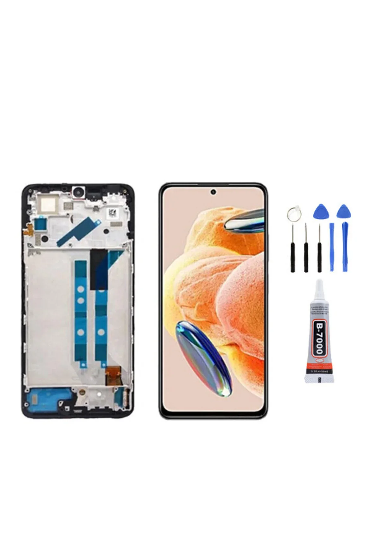 Tecno Note 12 Pro 4G Çıtalı Ekran Dokunmatik Siyah SOFT OLED Kalite Ekran