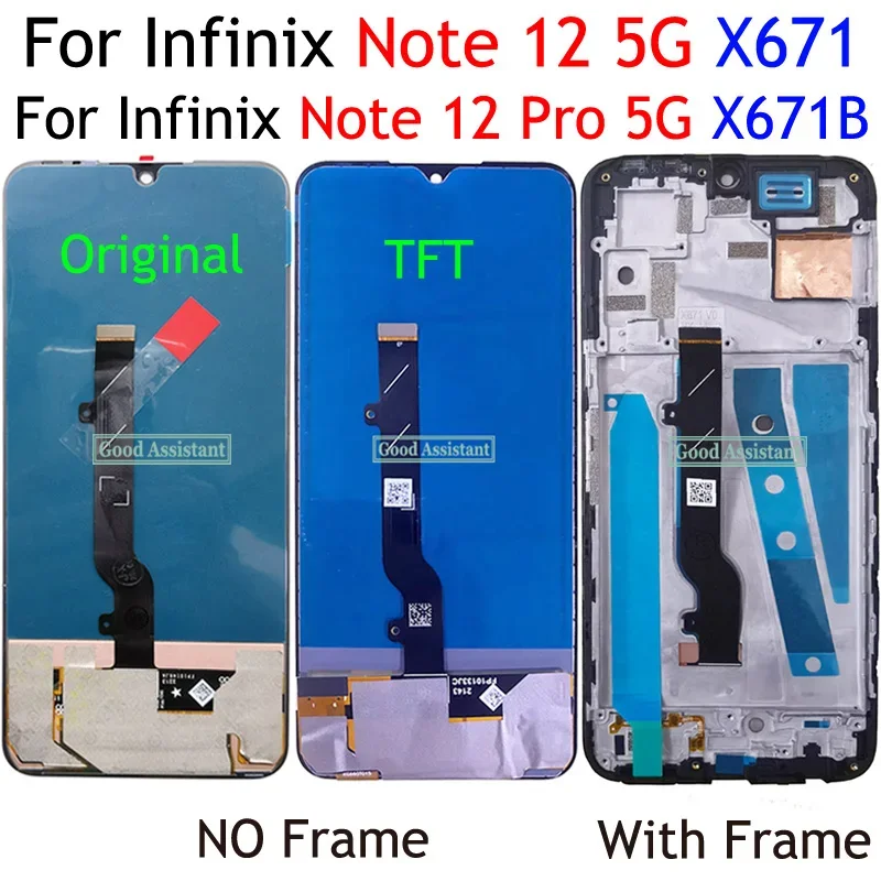 Tecno Note 12 Pro 5G Ekran Dokunmatik Orijinal Çıtasız Ürün (Çerçevesiz)