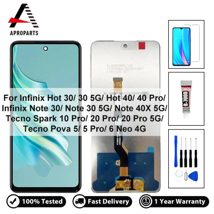 Tecno Note 40 4G Ekran Dokunmatik A Plus Kalite Ürün Çıtasız (Çerçevesiz)